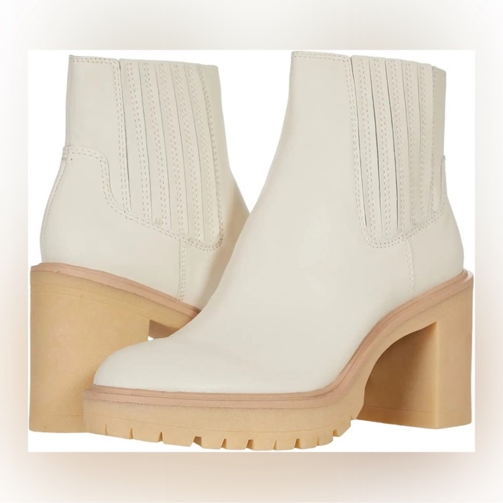Dolce Vita Women's Caster H2O Lug Sole
Cheslea Heeled Booties Cream Size 9.5